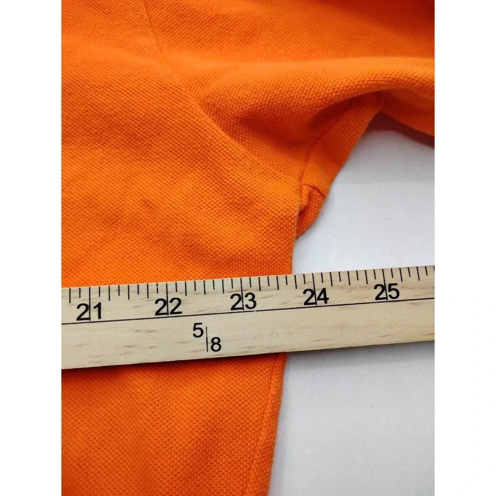 VTG Polo By Ralph Lauren Polo Shirt Mens xL Orange 100% Cotton Pony Logo Classic
